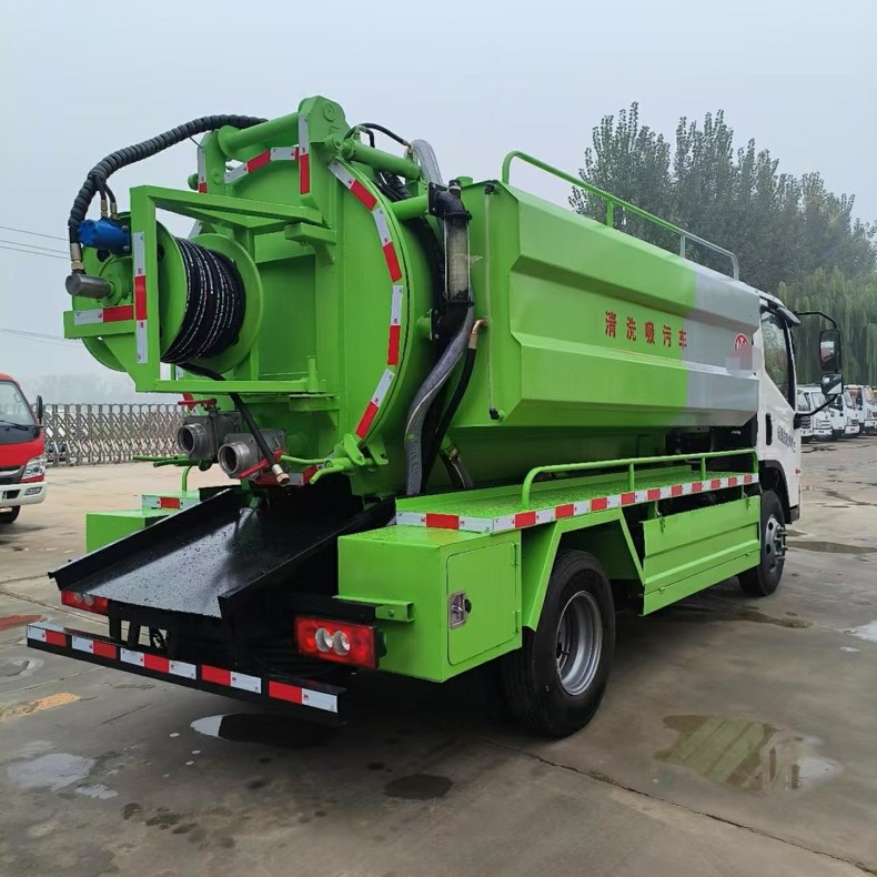 清洗吸污车 管道疏通车 蓝牌国六市政环卫清洗吸污两用车